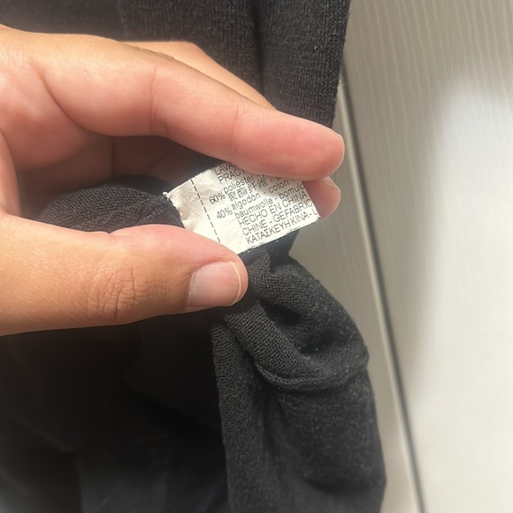 Black Zara Mock Neck Short Sleeve Sweater Size Large - Picture 2 of 2